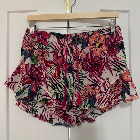 Gilligan & O'Malley High Waist Pink and Orange Shorts - Picture 1 of 3